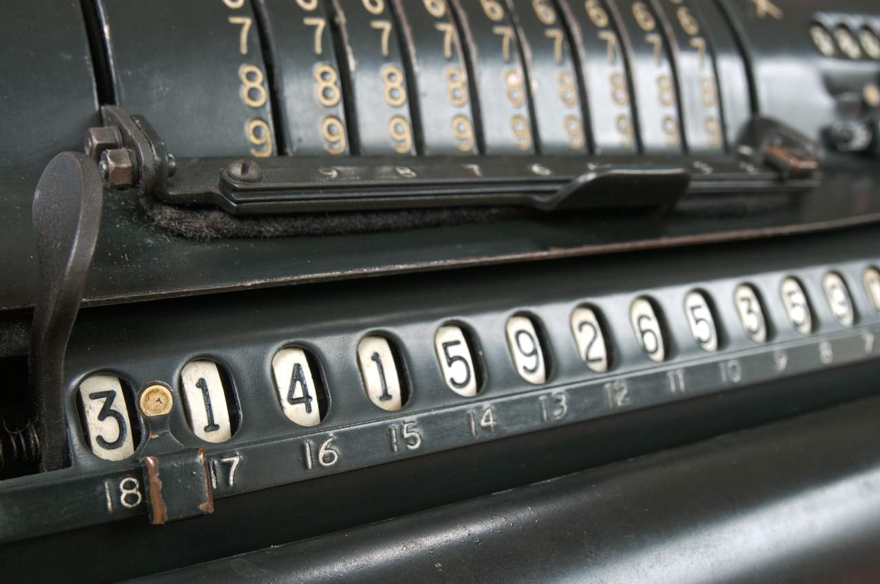 Photo of a vintage calculator